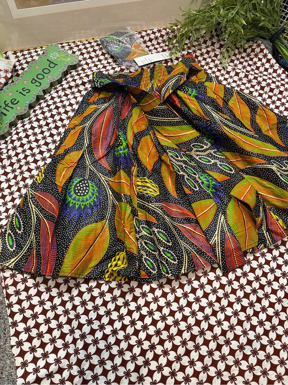 Vibrant multi color Print A-Line Skirt